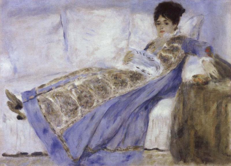 Pierre-Auguste Renoir Madame Monet Reading Norge oil painting art